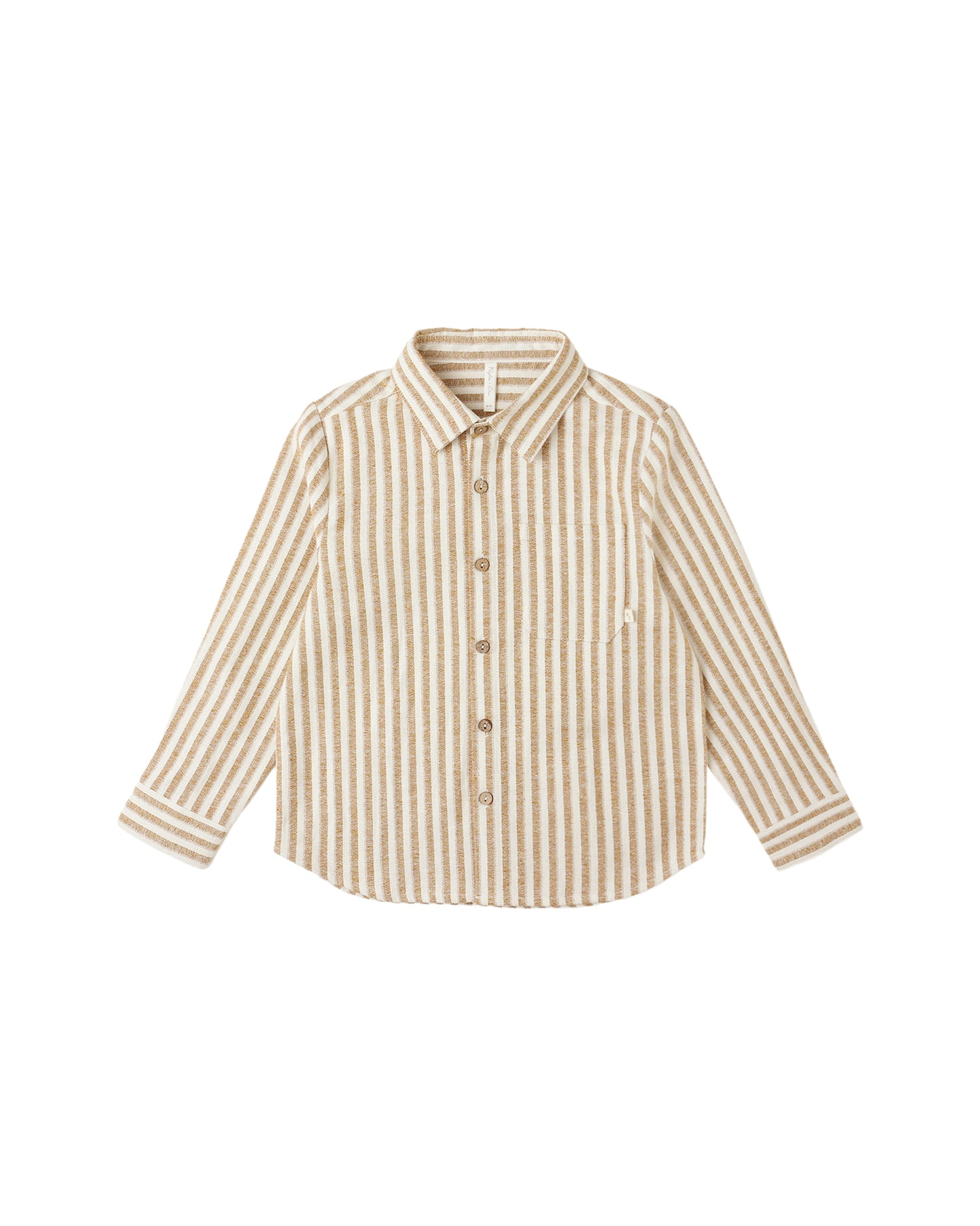 COLLARED LONG SLEEVE SHIRT || GOLDEN STRIPE