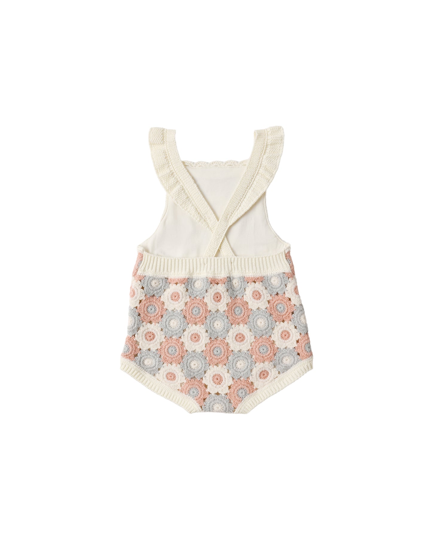 CROCHET ROMPER || BLUE, PINK, IVORY