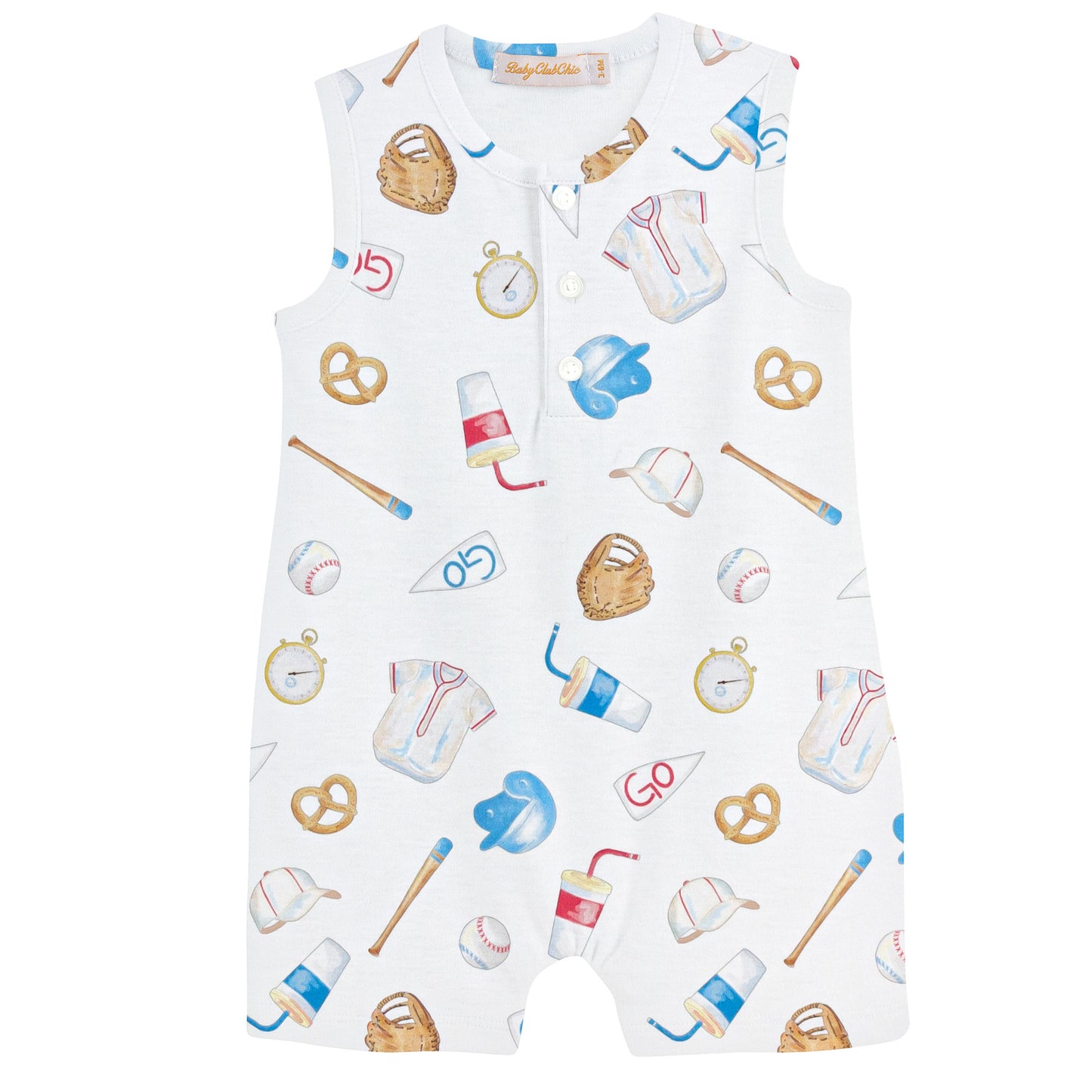 Printed Romper | Home Run Baseball