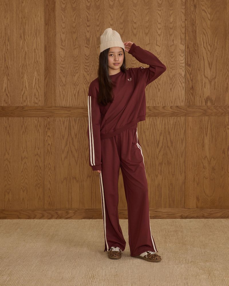 TRACK PANT || BURGUNDY TEEN