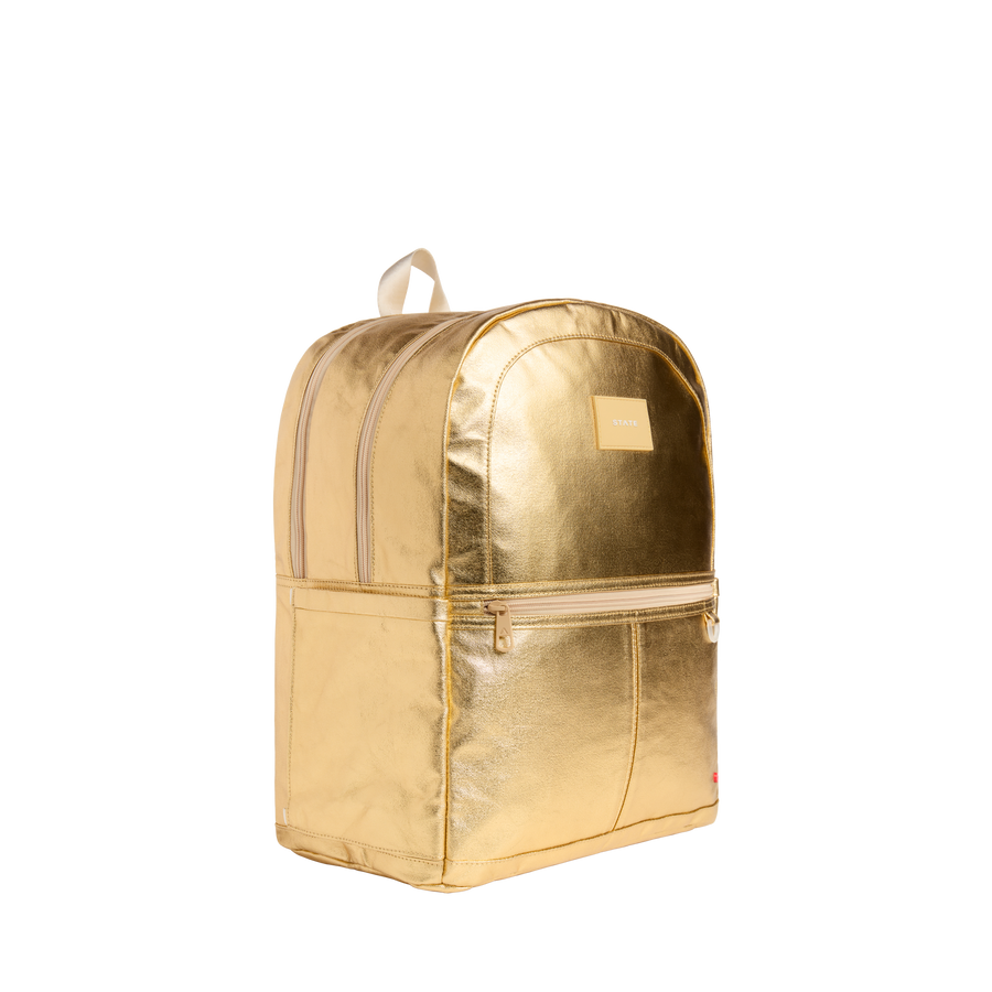 Kane Double Pocket Large Backpack | Gold
