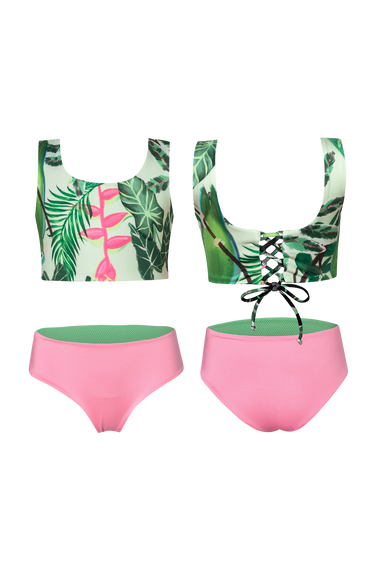 Sun and Moon Bikini | Parrot Green