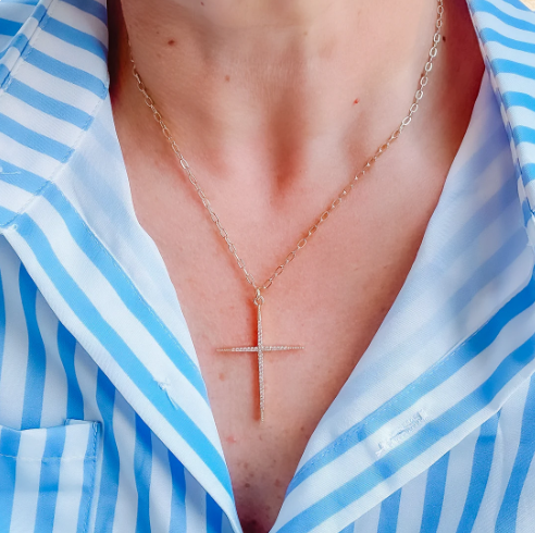 Full of Grace Gold Cross Necklace