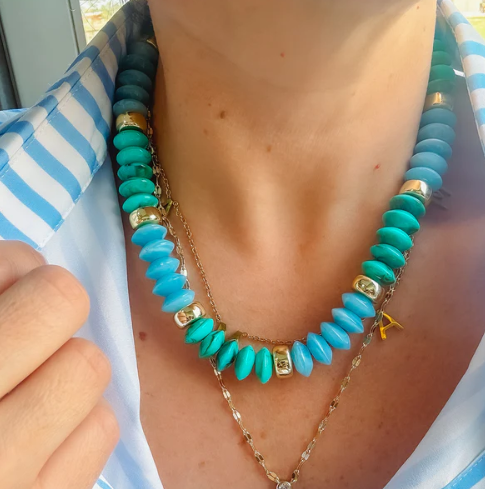 Turquoise Day Dream Beaded Necklace