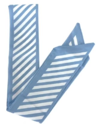 So Trendy Scarf Charm Necklace | Blue Stripe