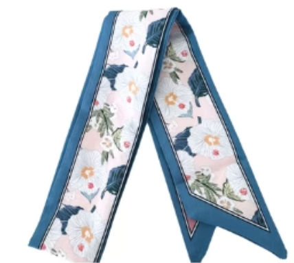 So Trendy Scarf Charm Necklace | Spring Flowers