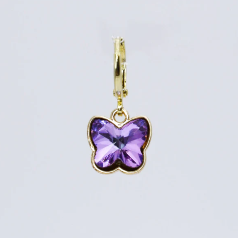 Petite Purple Chunky Butterfly Charm