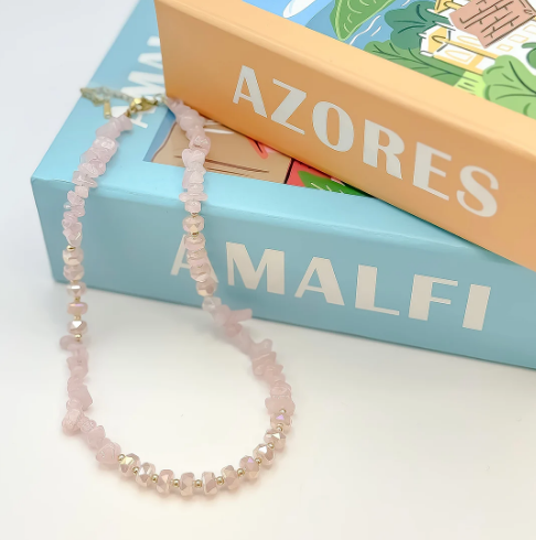 Style and Quartz Necklace | Pink