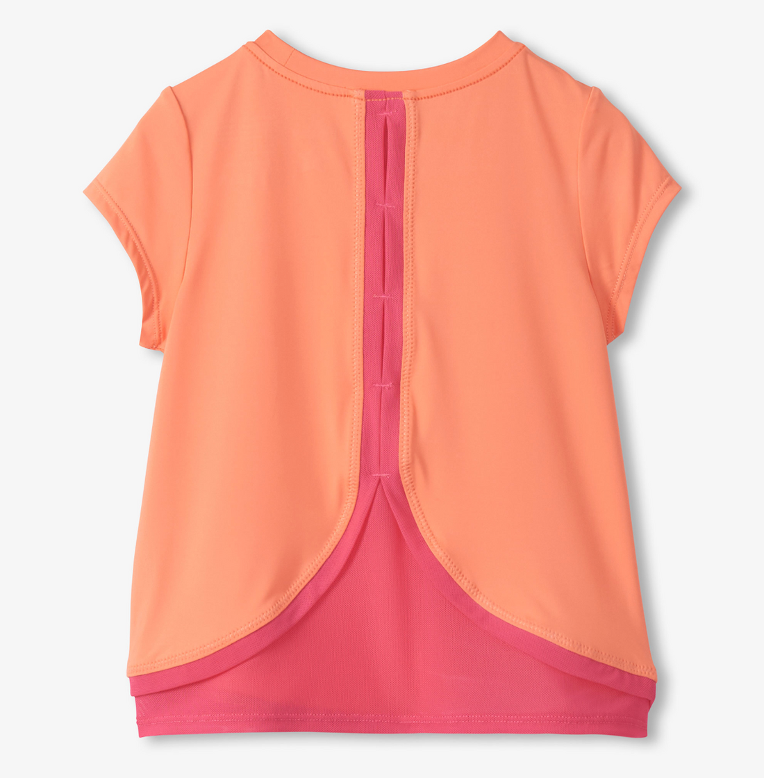 Fusion Coral Mesh Trim Tee