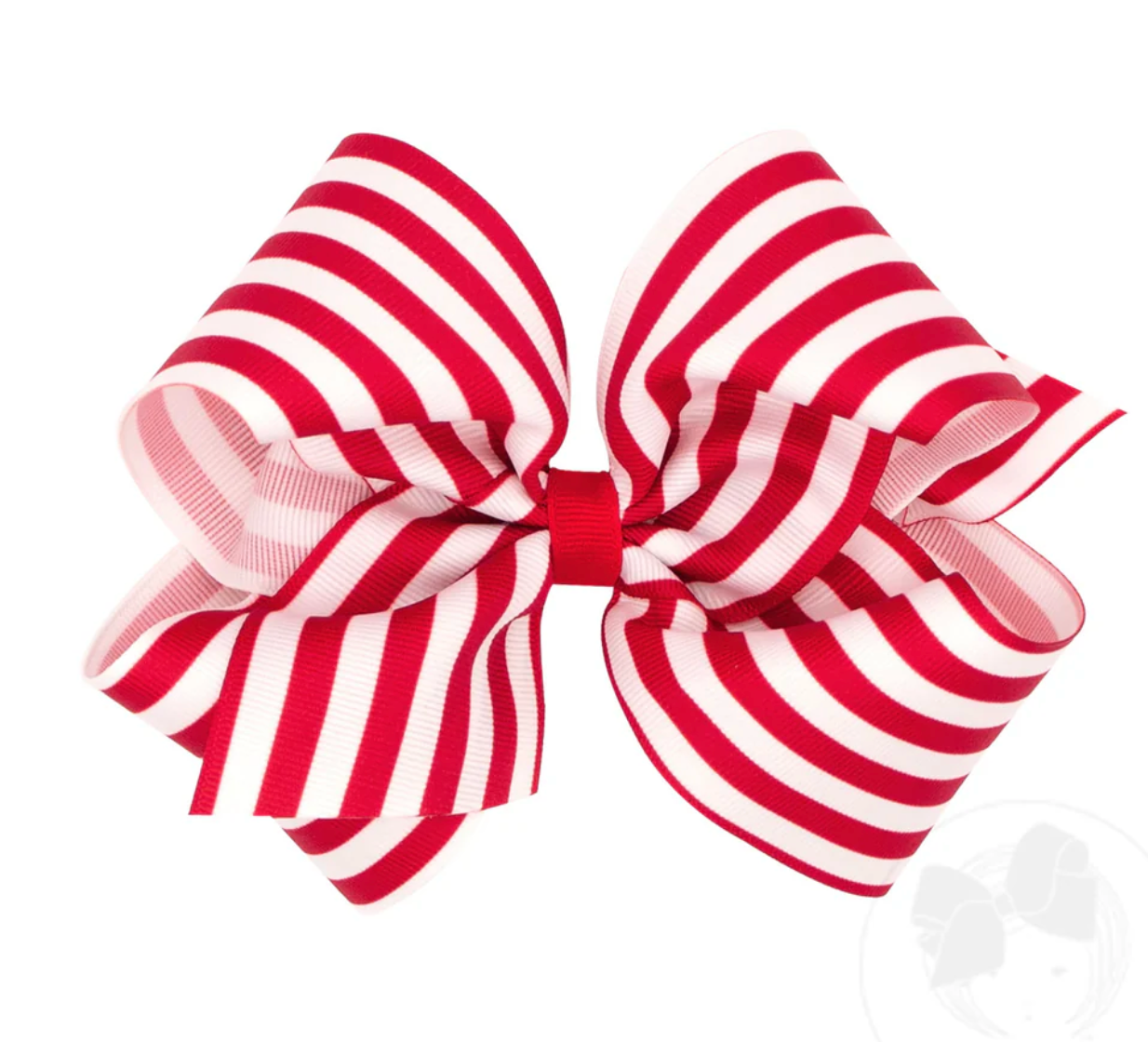 King Grosgrain Print Bow | Red Stripe