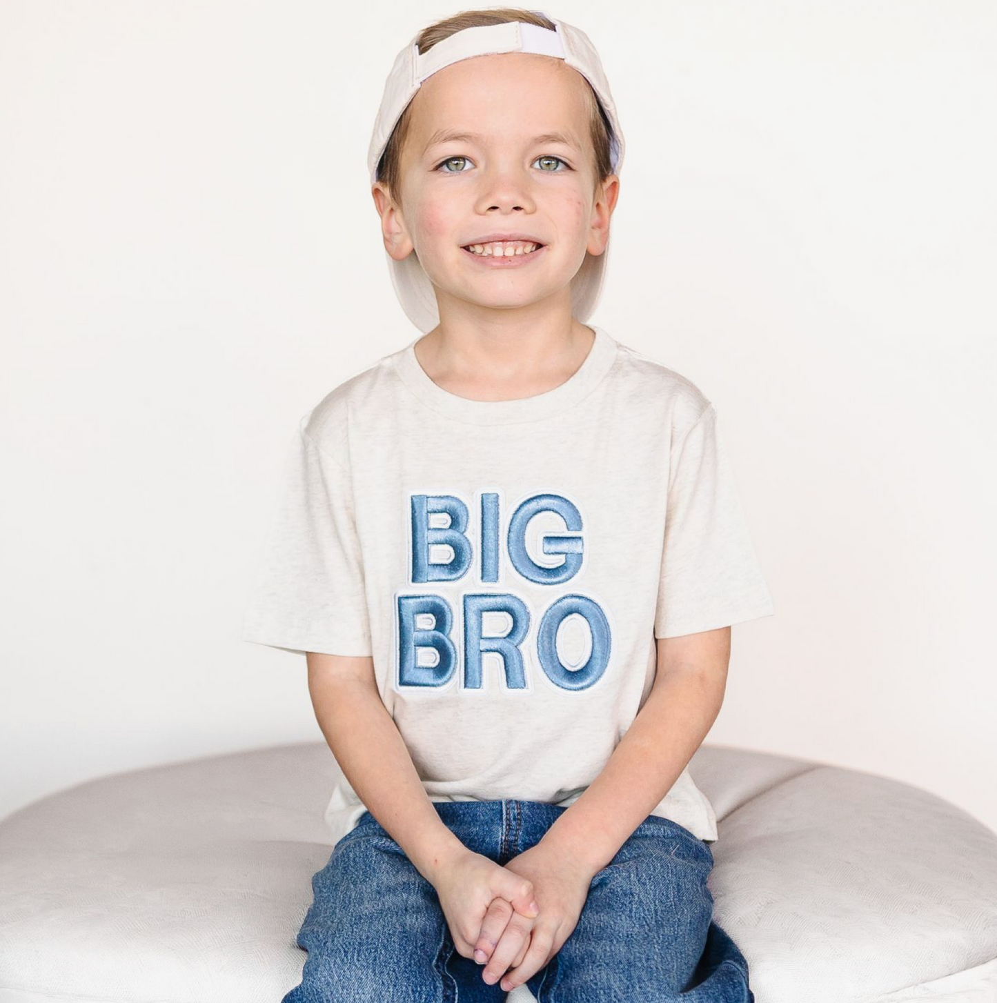 Big Bro Embroidered Patch Shirt | Natural Heather