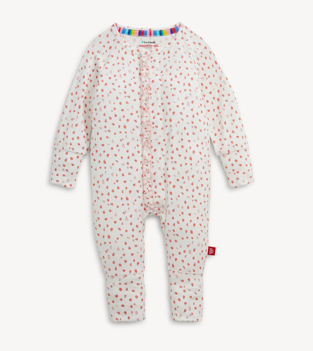 Convertible Coverall Pajama | Apple Blossom Ruffle