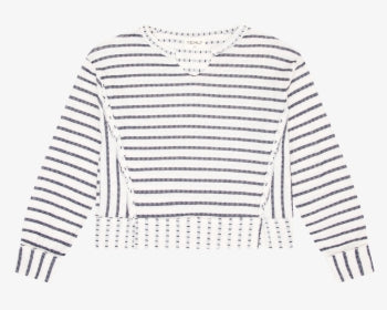 Double Bonded Split Neck Crop Tunic | Indigo Storm