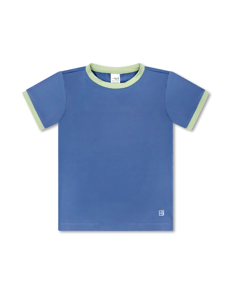 Bradley Basic Tee | Baton Rouge Blue, Pistachio Green