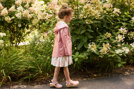 Girls Rafa Rain Coat | Pink Metallic