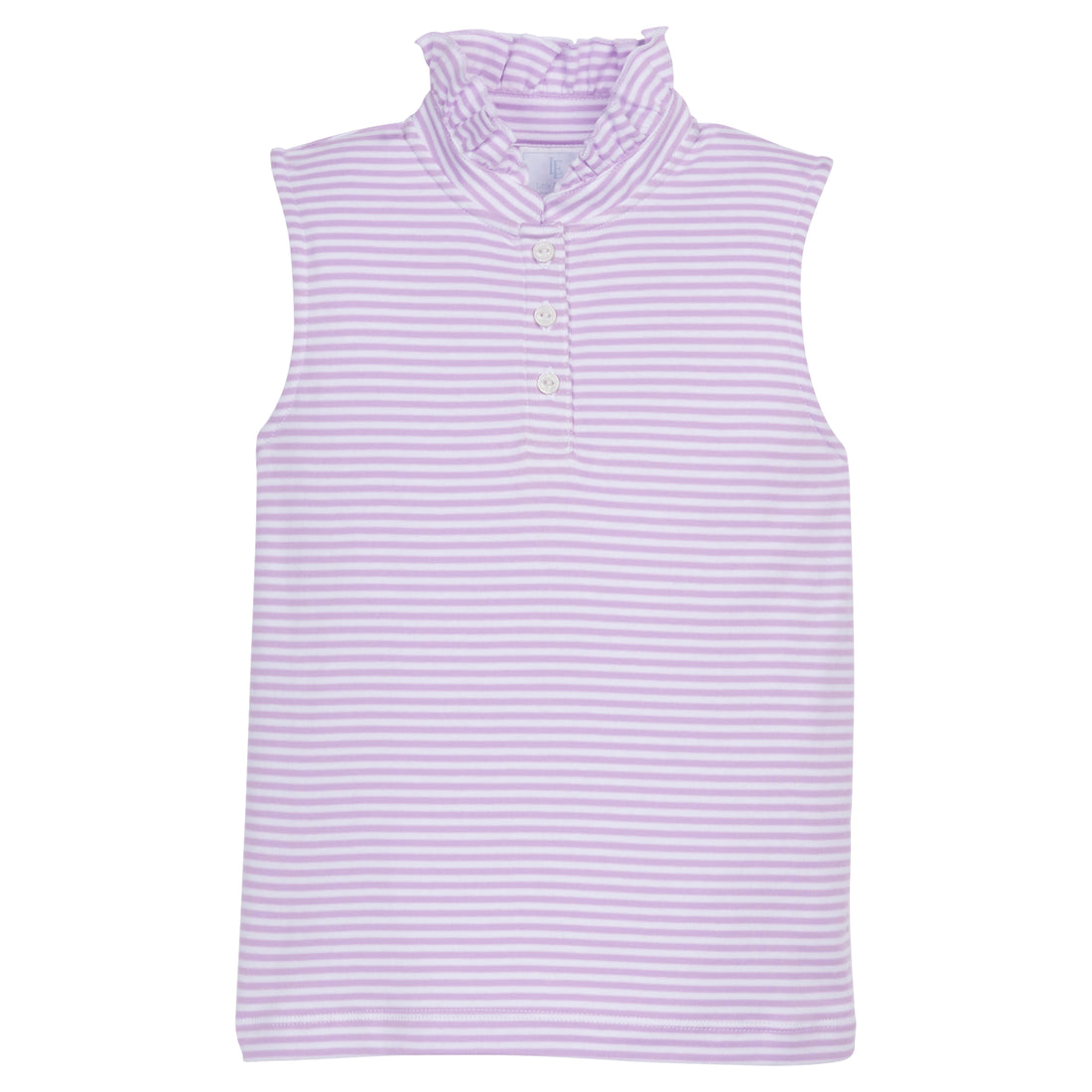 Sleeveless Hastings Polo | Lavender Stripe