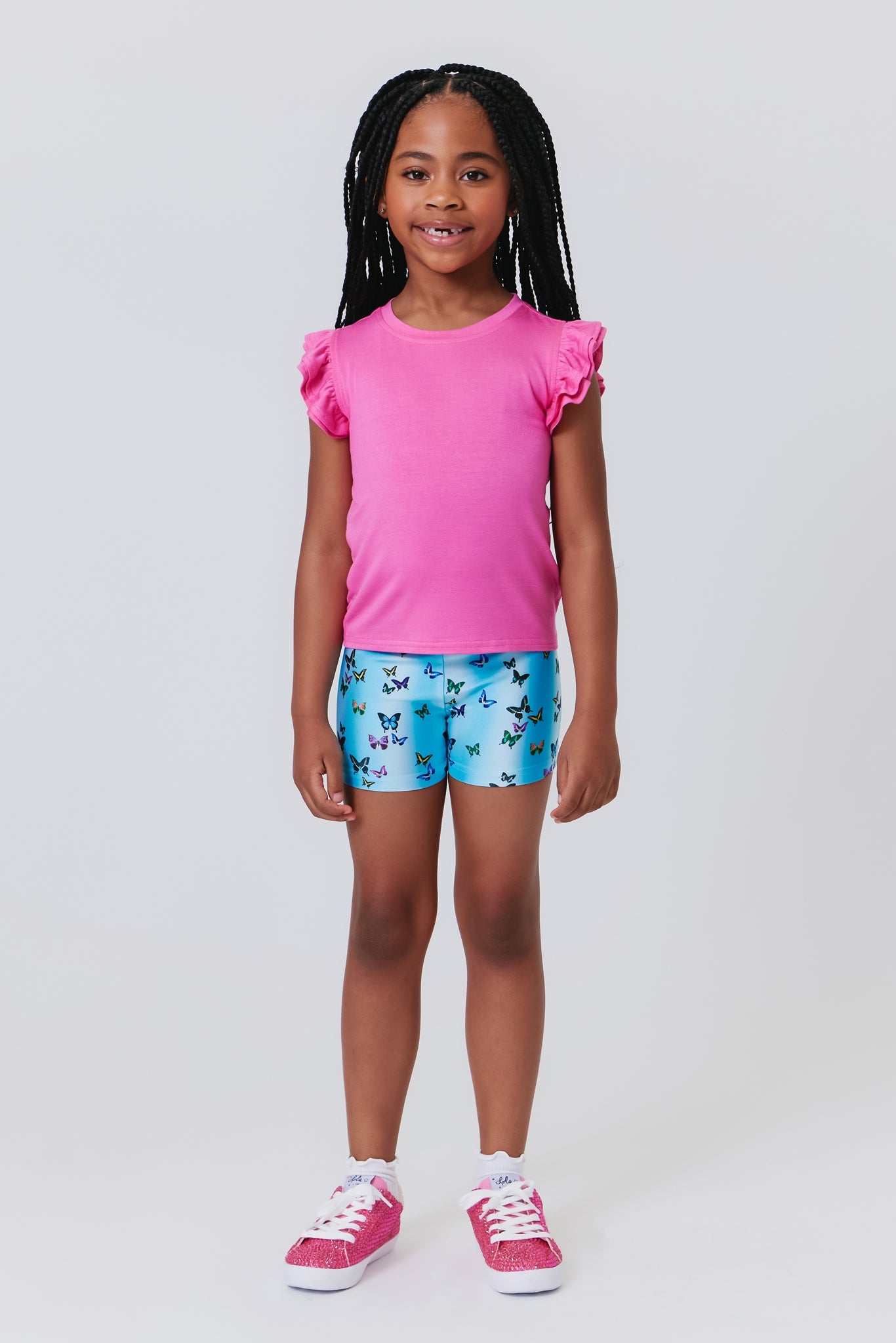 Girls Booty Shorts | Butterfly Sky