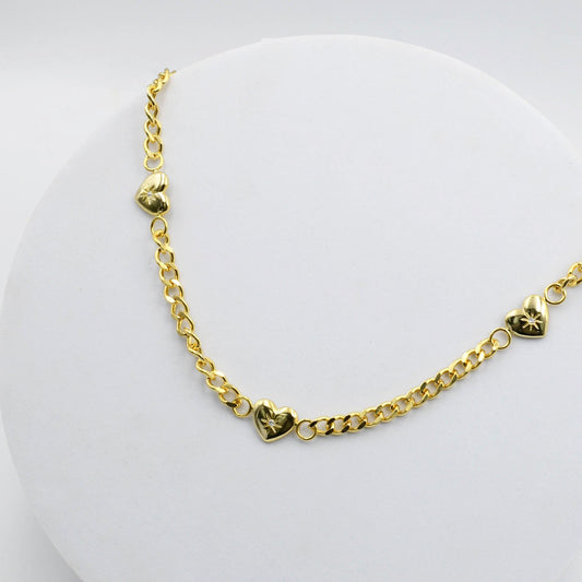 Triple Heart Star Necklace