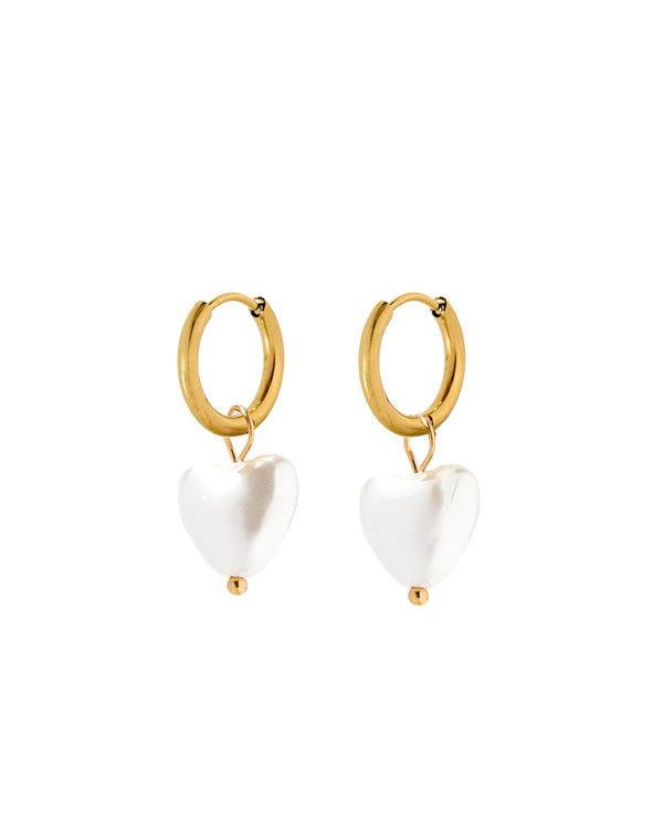 Huggie Charm Earrings | Willa Heart Gold