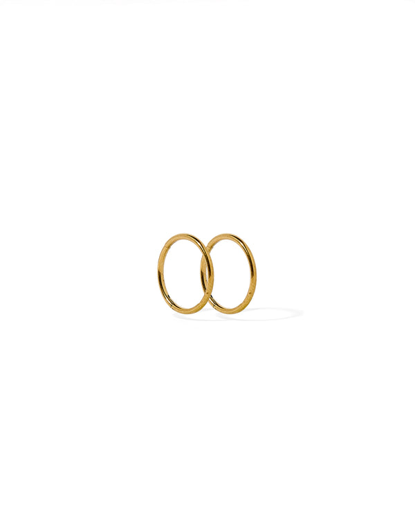 Huggie Infinity Hoop Earrings | Ava Gold 8mm