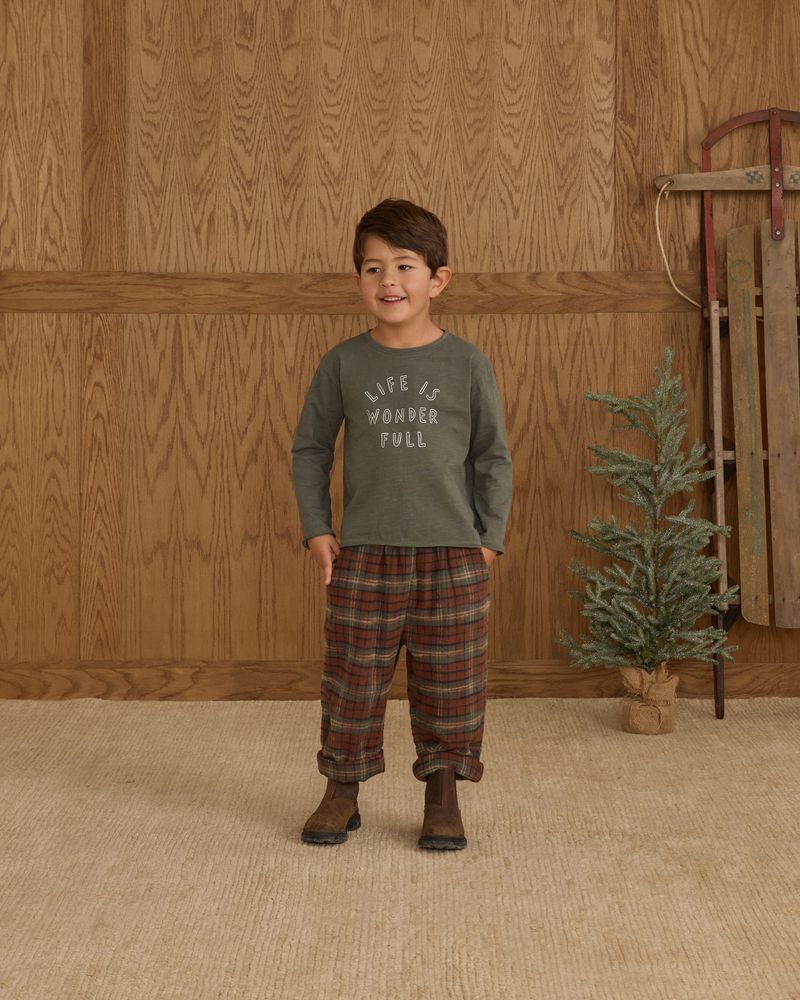 RAW EDGE LONG SLEEVE TEE || LIFE IS WONDERFUL