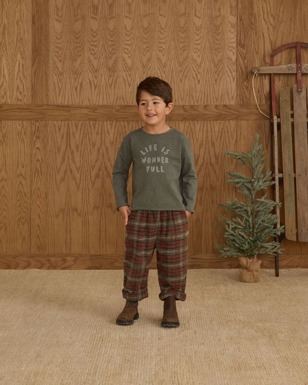 RAW EDGE LONG SLEEVE TEE || LIFE IS WONDERFUL