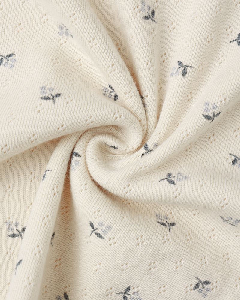 LONG SLEEVE RUFFLE DRESS || BLUE DITSY