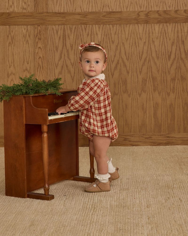 HEIDI ROMPER || RED PLAID