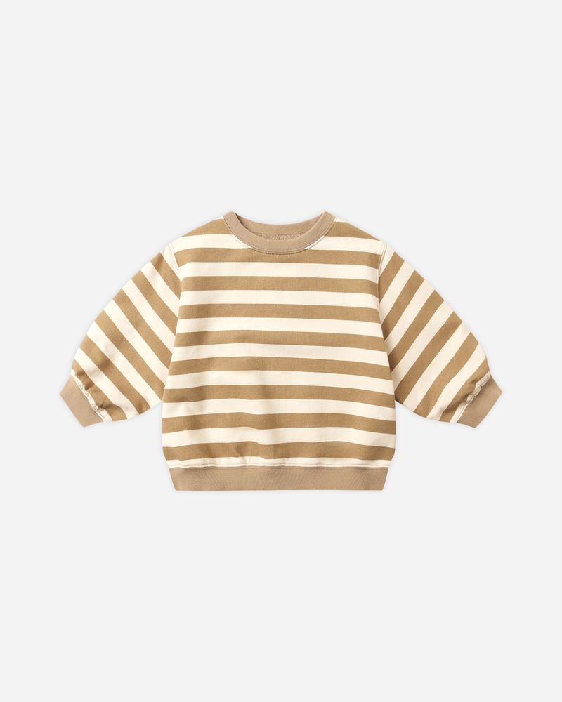 OVERSIZED CREW SWEATSHIRT || GOLD STRIPE