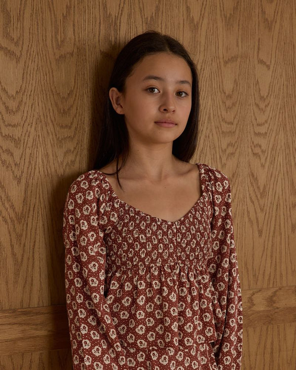 LONG SLEEVE FLUTTER TOP || RUBY FLEUR - TEEN