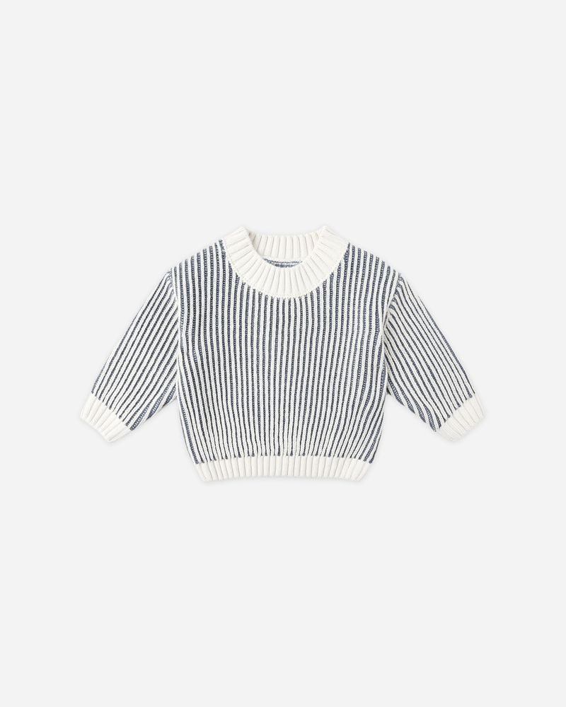 RELAXED KNIT SWEATER || OCEAN
