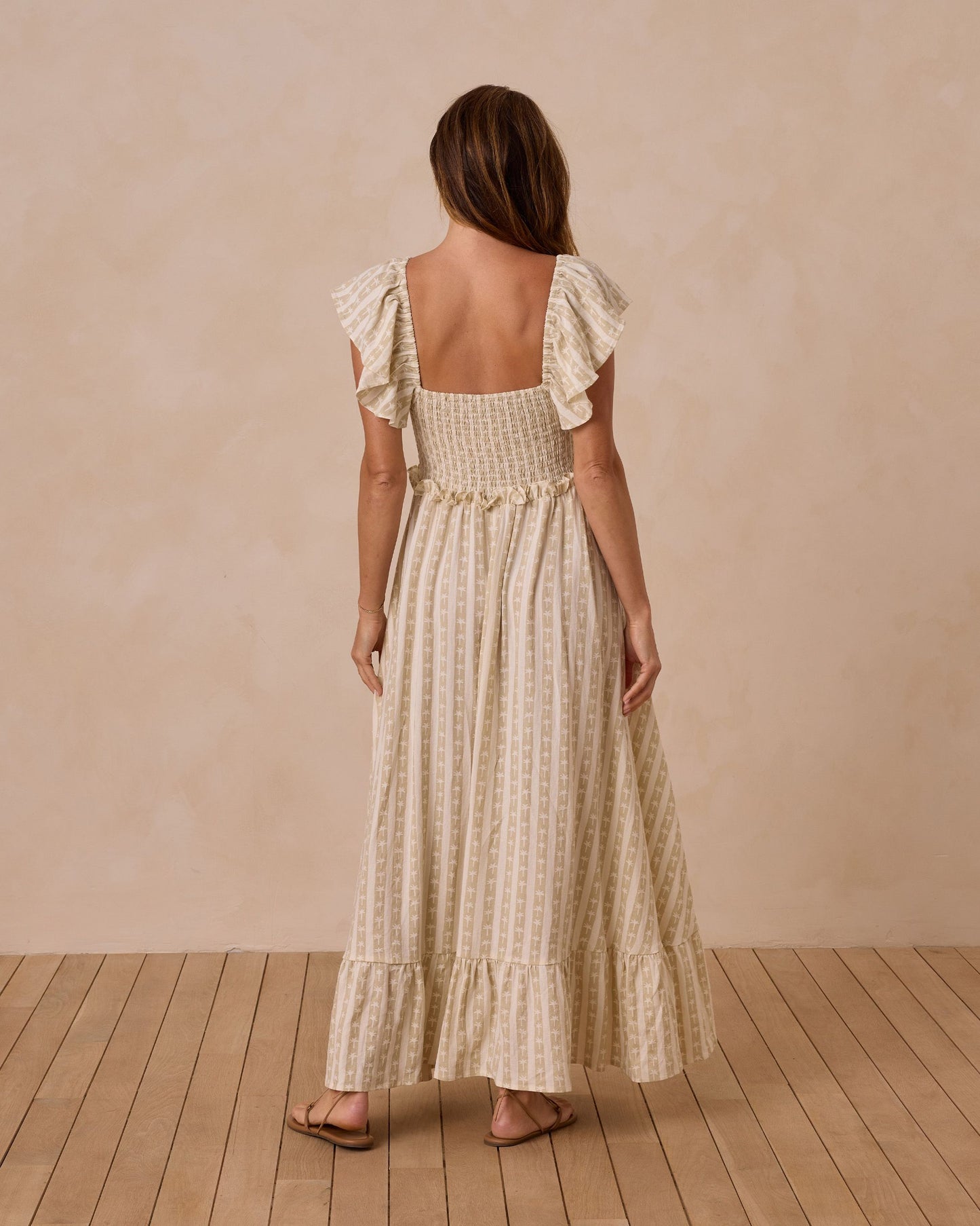 FRANCESCA DRESS | PALM STRIPE