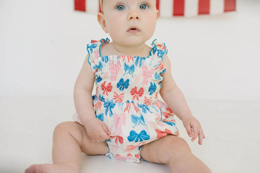 Maylen Poplin Bubble | Patriotic Bows