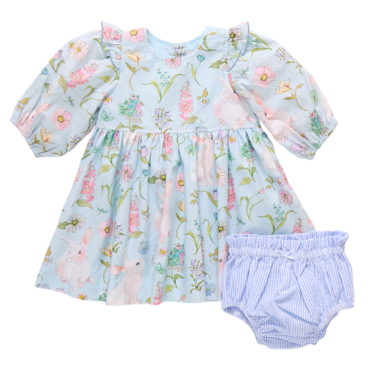Baby Girls Brooke Dress Set - Botanical Bunnies