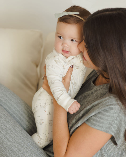 ZIP LONGSLEEVE SLEEPER || BUNNIES