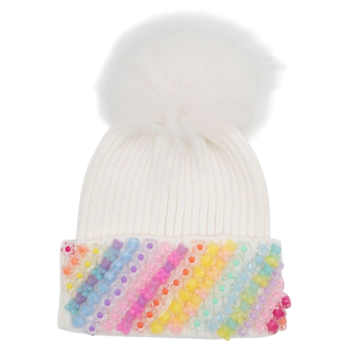 Charms & Gummy Bears Beanie | White