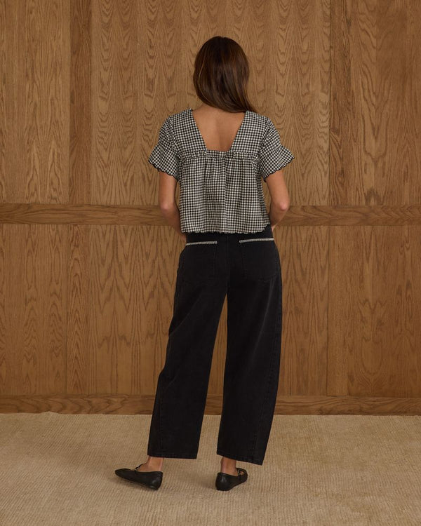 BARREL DENIM || WASHED BLACK - WOMENS