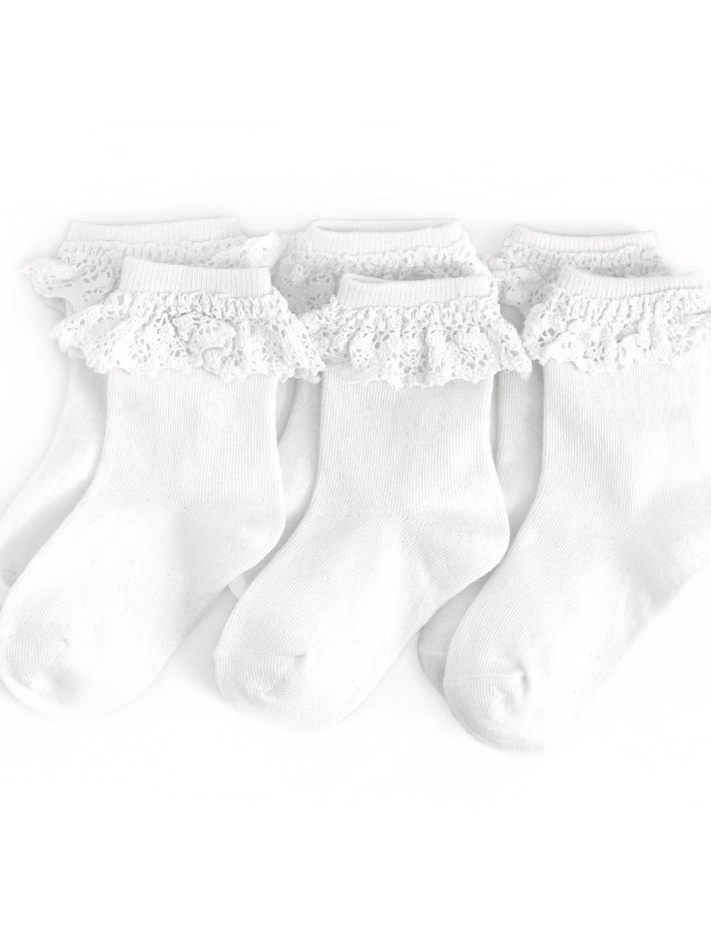 Lace Midi Sock 3-Pack | White