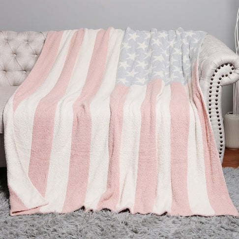 Faded Flag Throw Blanket