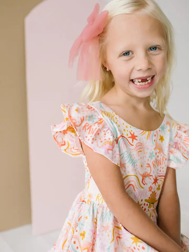 Olivia Twirl Dress | Dreamy Dino