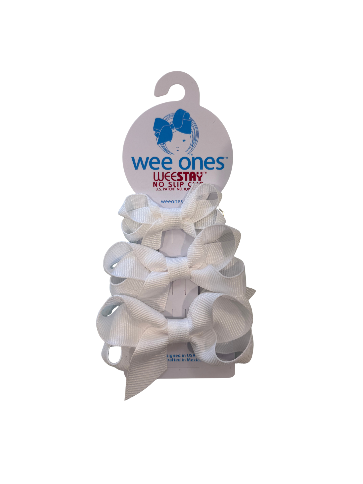 3 Pack Mini Bows | White