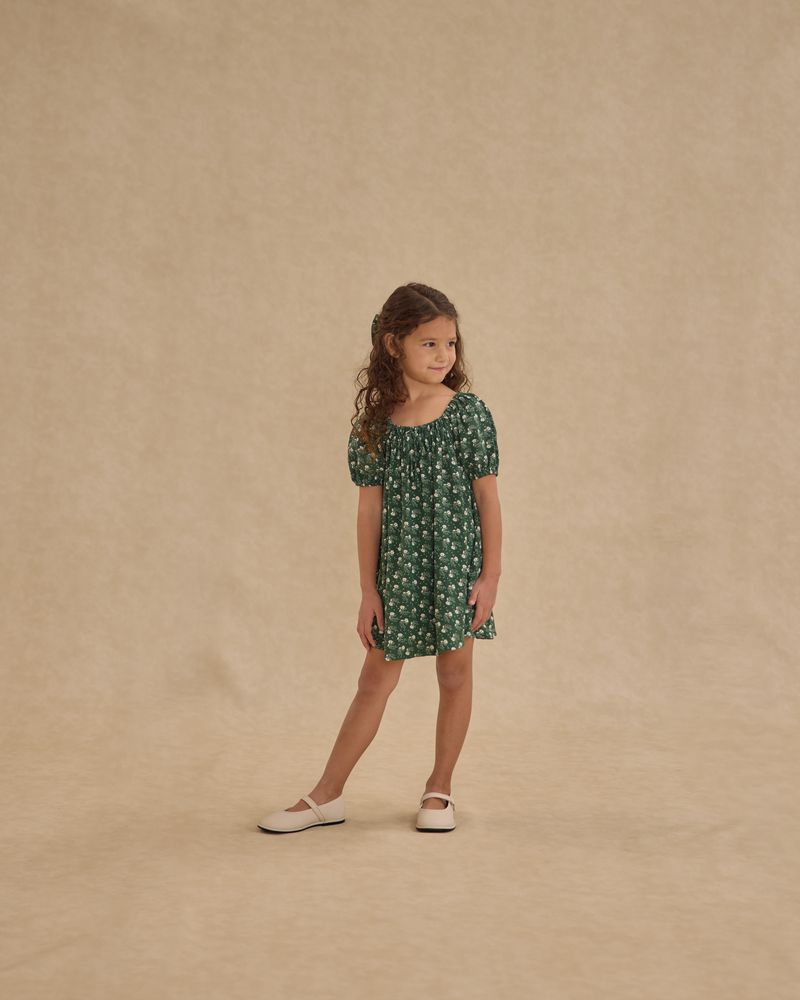 SABRINA MINI DRESS || GREEN DITSY