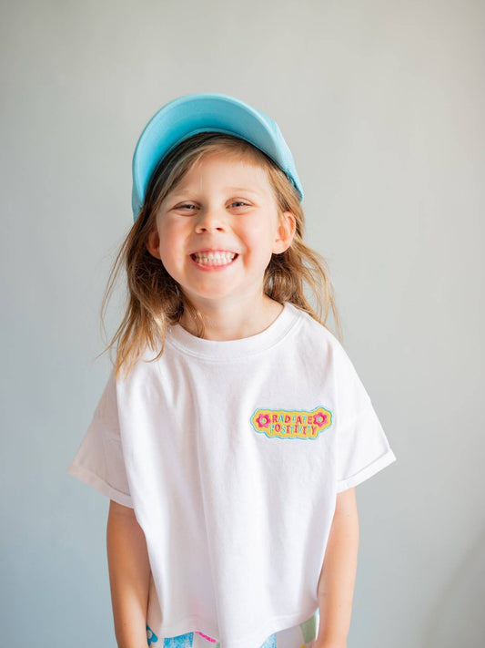 Radiate Positivity Embroidered Tee | White