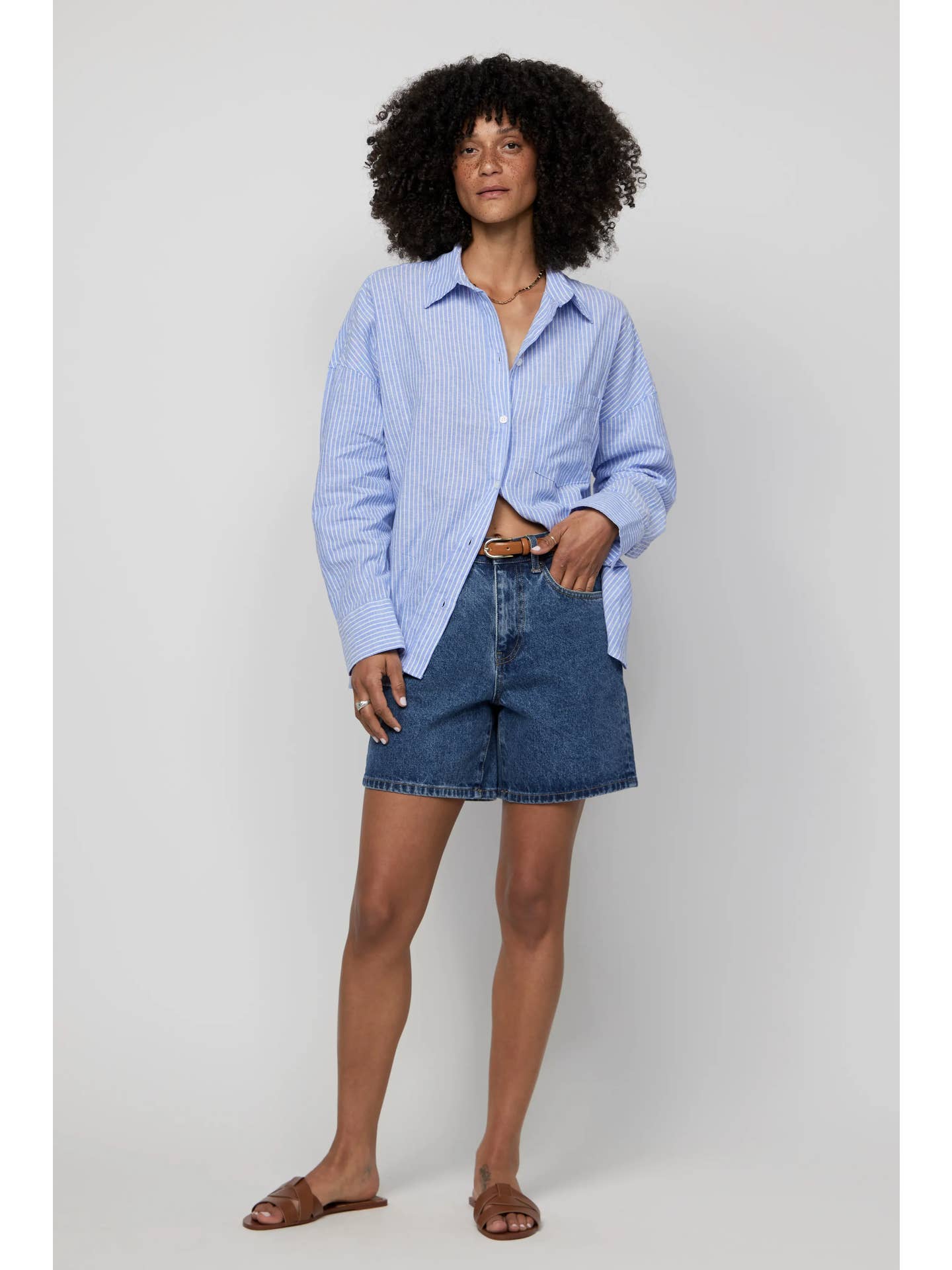 Emmerson High Rise Long Shorts | Medium Worn