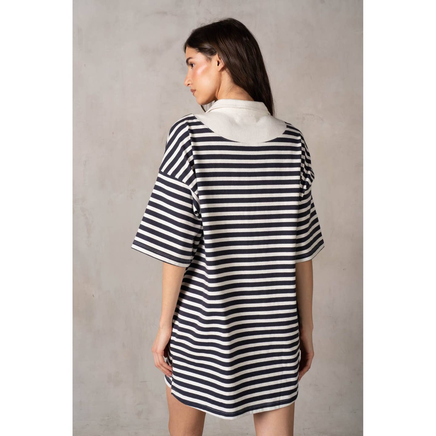 Yarn-Dye Stripe Boxy Dress