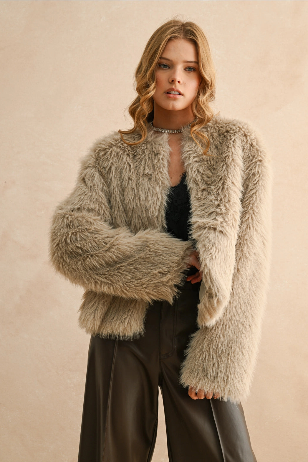 Fur Jacket | Stone