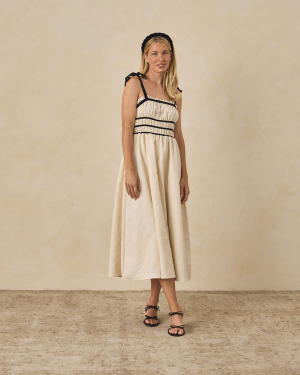 ANNABELLE DRESS || METALLIC IVORY - WOMENS