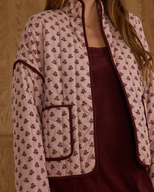 QUILTED JACKET || BLUSH FLEUR WOMENS