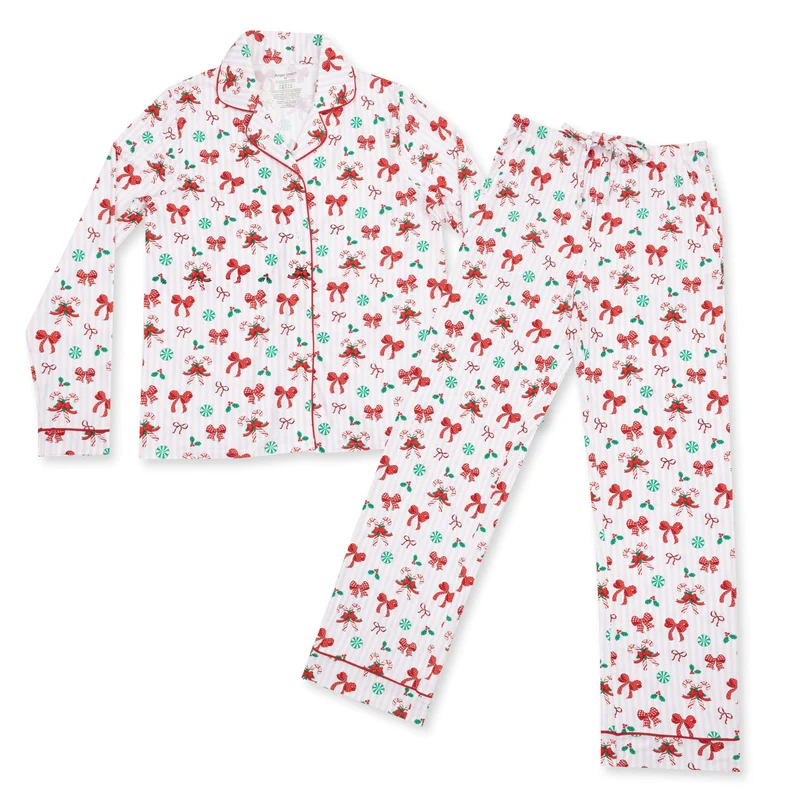 Bows & Candy Canes | Bamboo Adult Long Sleeve Set