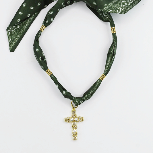 Scarfed and Chic Pendant Necklace | Cross